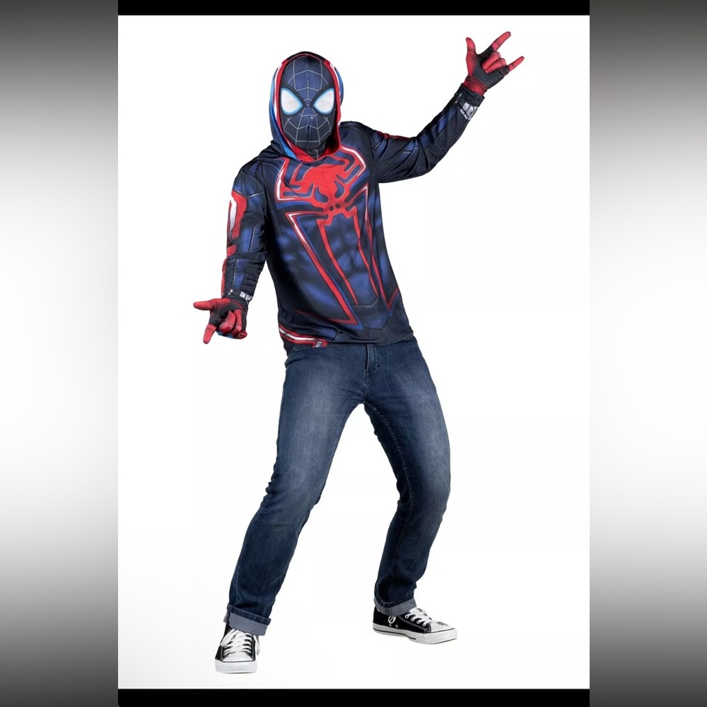 Marvel Spiderman Miles Morales 2099 Costume Top Men Size Large (32-34) Jazwares